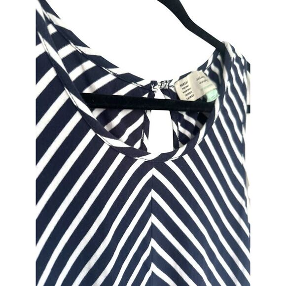 Anthropologie Saturday Sunday Striped Navy Sleeveless Maxi Dress Large Nautical - Picture 3 of 7